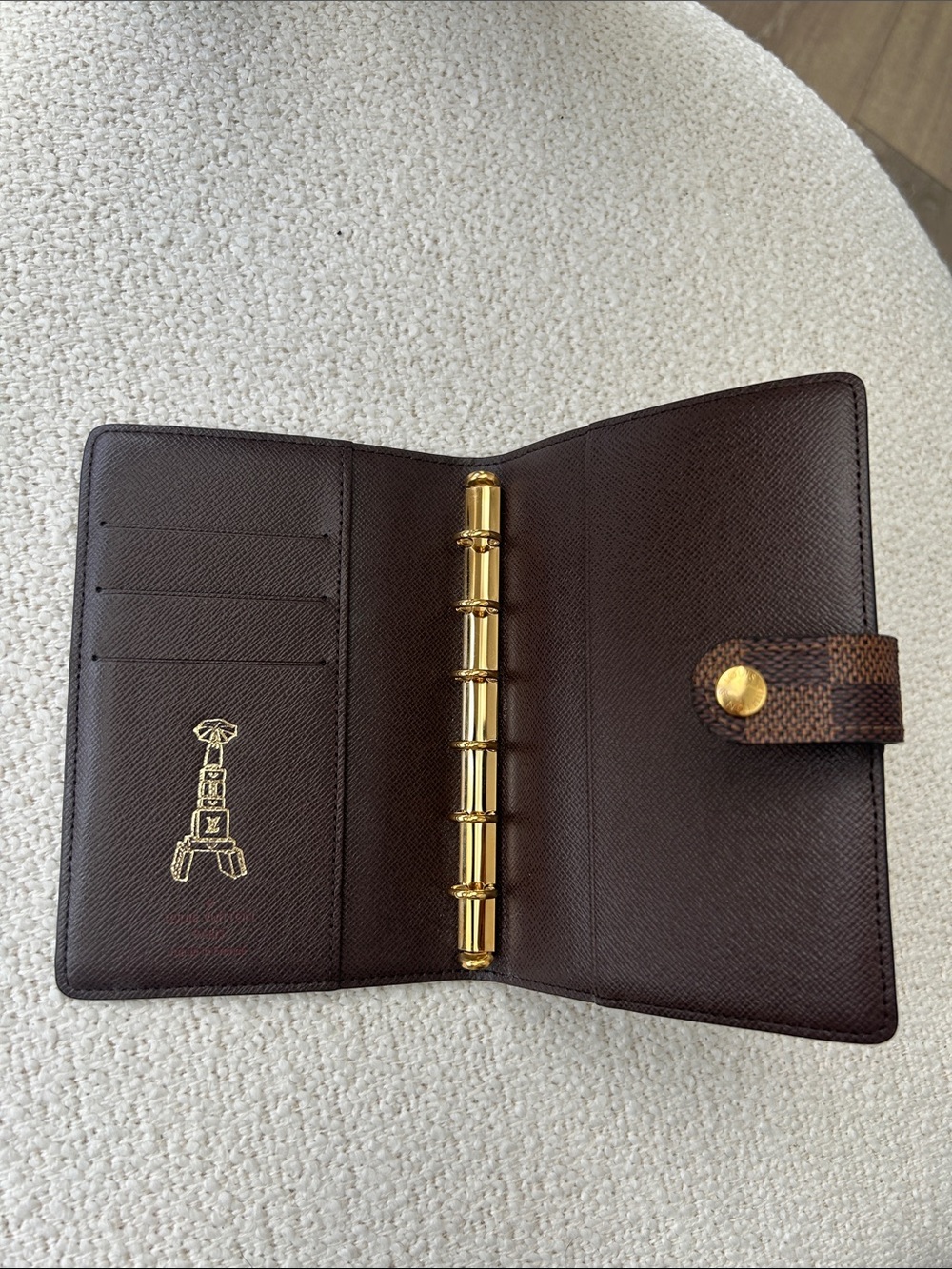 Louis Vuitton Small Ring Agenda Cover- Paris hot stamp